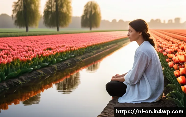 자기 수용 심화 실천을 위한 온라인 코스 - **Prompt:** A serene, contemplative young adult (gender neutral) is seated gracefully on a meticulou...